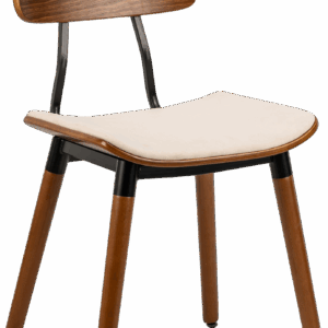 Spisebordsstol Nordlys Furniture Victoria fløjl beige asketræ stel H82ÃB44ÃD50 cm